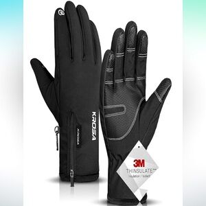 Krosa Black Insulated Gloves